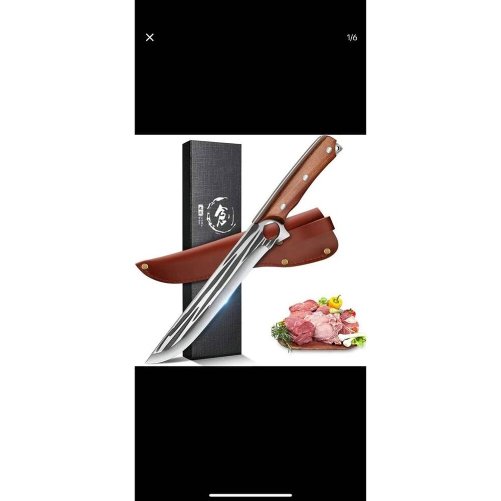 ✅BRAND NEW UNOPENED📦 ROCOCO Boning Knife for Meat Stainless Steel Super Sharp